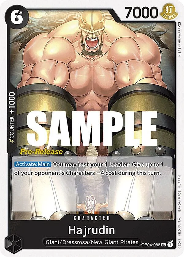 Hajrudin, Kingdoms of Intrigue Pre-Release Cards OP04-088