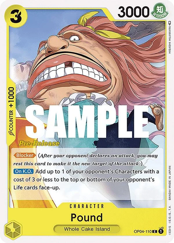 Pound, Kingdoms of Intrigue Pre-Release Cards OP04-110