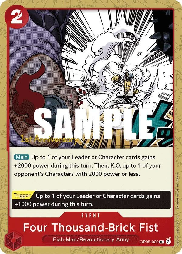 Four Thousand-Brick Fist, Awakening of the New Era: 1st Anniversary Tournament Cards OP05-020