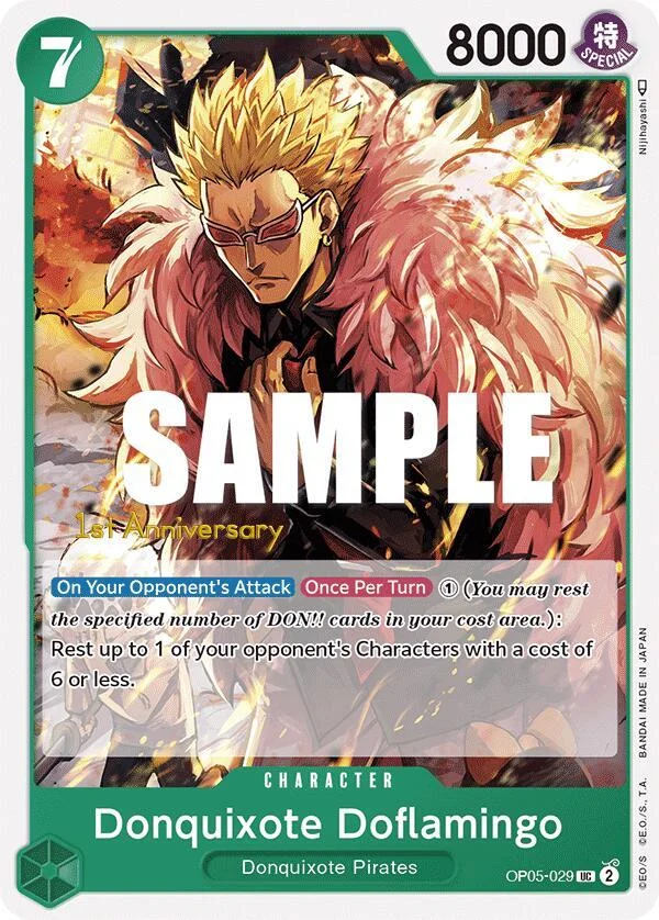 Donquixote Doflamingo, Awakening of the New Era: 1st Anniversary Tournament Cards OP05-029