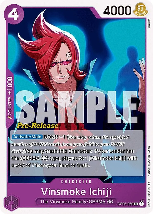 Vinsmoke Ichiji, Wings of the Captain Pre-Release Cards OP06-060