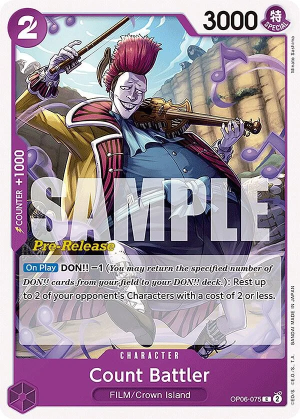 Count Battler, Wings of the Captain Pre-Release Cards OP06-075