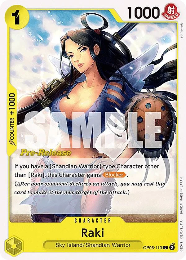 Raki, Wings of the Captain Pre-Release Cards OP06-113