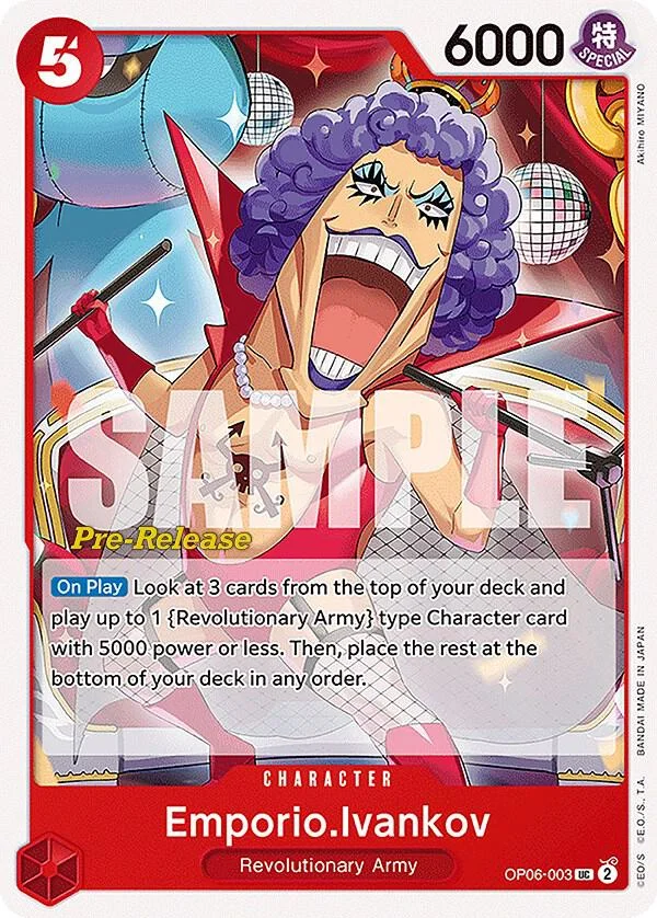 Emporio.Ivankov, Wings of the Captain Pre-Release Cards OP06-003