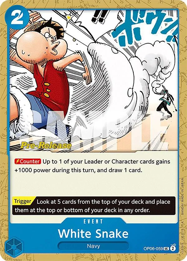 White Snake, Wings of the Captain Pre-Release Cards OP06-059