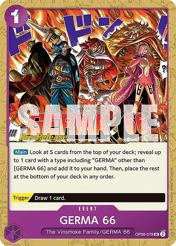 GERMA 66, Wings of the Captain Pre-Release Cards OP06-078