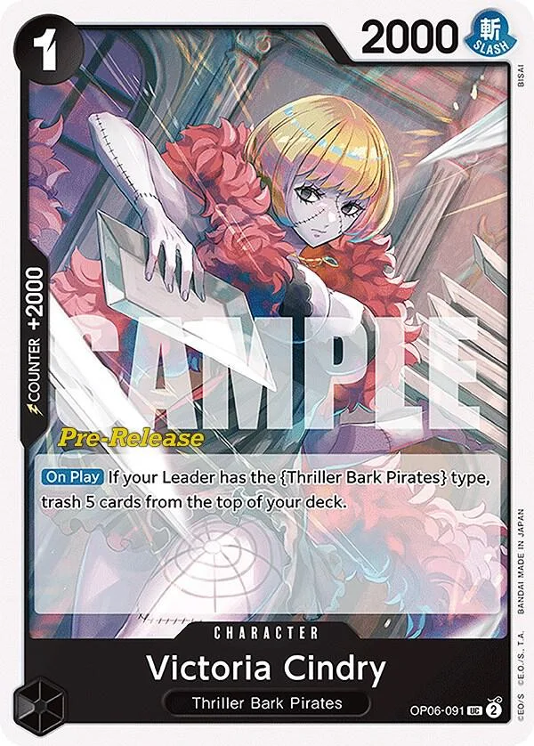 Victoria Cindry, Wings of the Captain Pre-Release Cards OP06-091