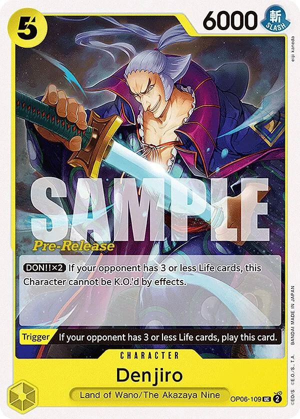 Denjiro, Wings of the Captain Pre-Release Cards OP06-109