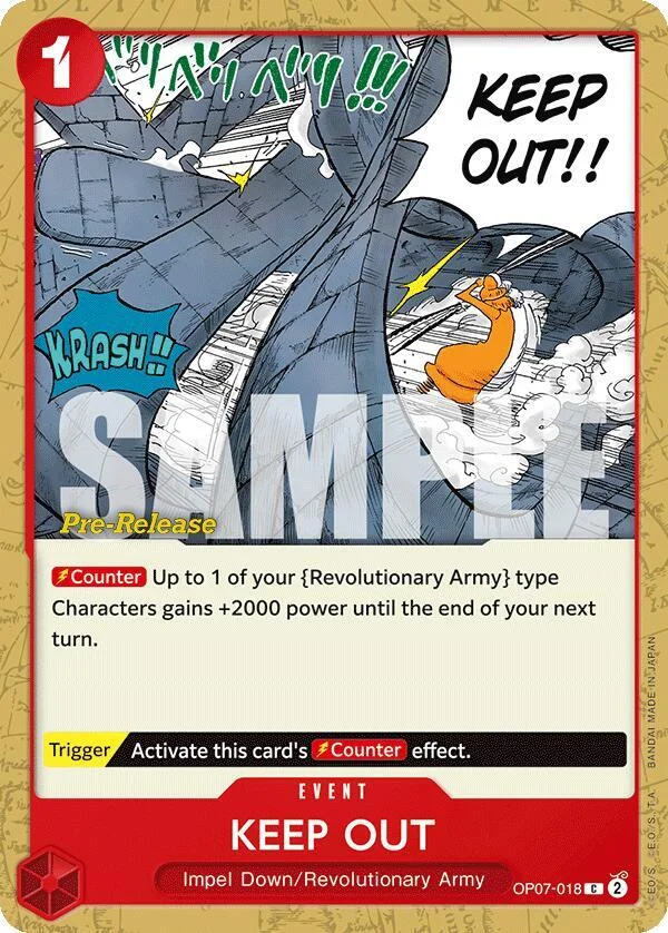 Keep Out, 500 Years in the Future Pre-Release Cards OP07-018