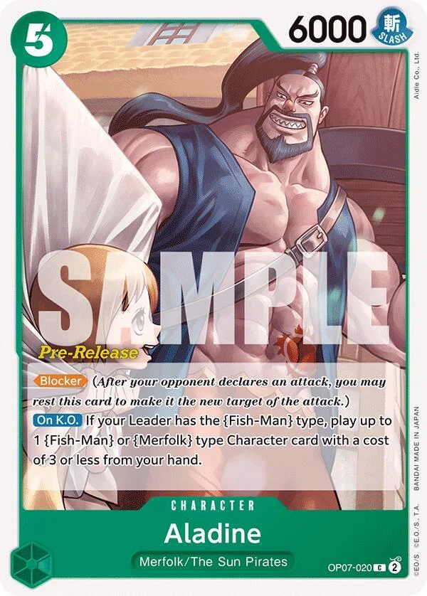 Aladine, 500 Years in the Future Pre-Release Cards OP07-020