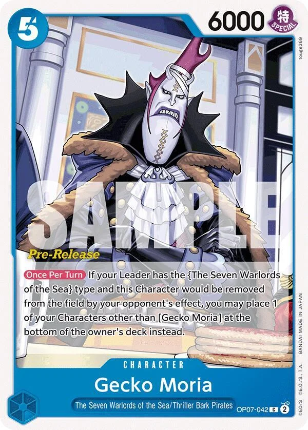 Gecko Moria, 500 Years in the Future Pre-Release Cards OP07-042
