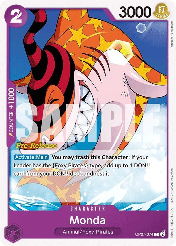 Monda, 500 Years in the Future Pre-Release Cards OP07-074