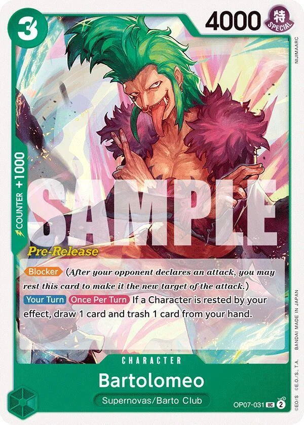 Bartolomeo, 500 Years in the Future Pre-Release Cards OP07-031