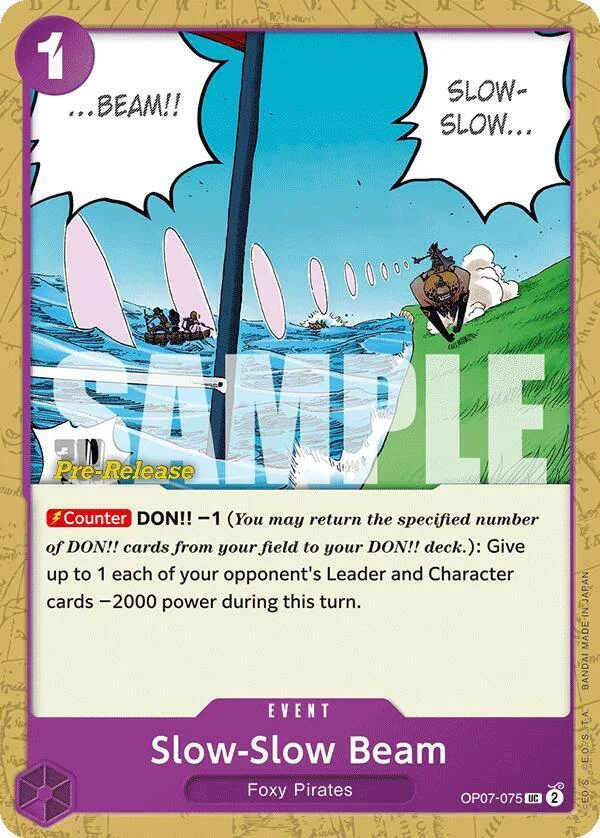 Slow-Slow Beam, 500 Years in the Future Pre-Release Cards OP07-075
