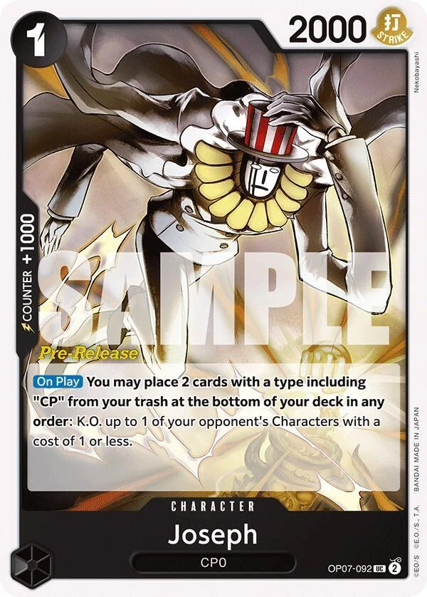 Joseph, 500 Years in the Future Pre-Release Cards OP07-092