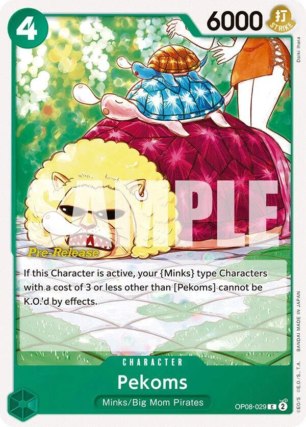 Pekoms, Two Legends Pre-Release Cards OP08-029