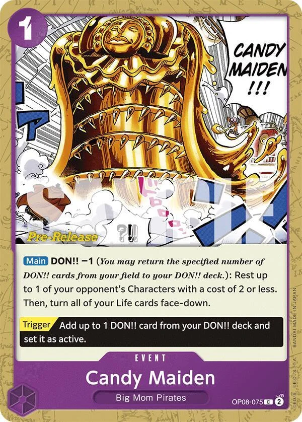 Candy Maiden, Two Legends Pre-Release Cards OP08-075
