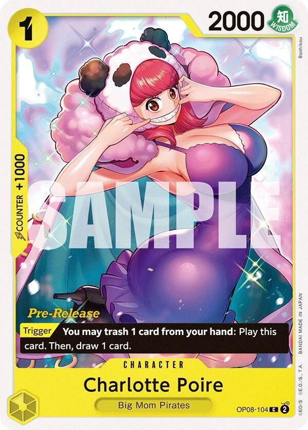 Charlotte Poire, Two Legends Pre-Release Cards OP08-104