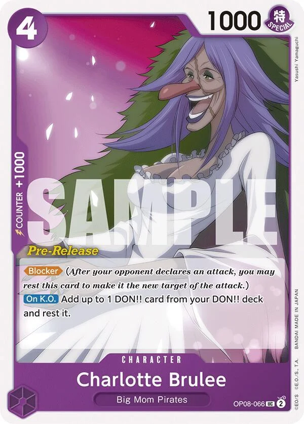 Charlotte Brulee, Two Legends Pre-Release Cards OP08-066