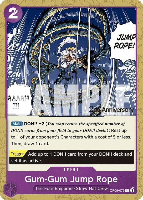Gum-Gum Jump Rope, Emperors in the New World: 2nd Anniversary Tournament Cards OP09-079
