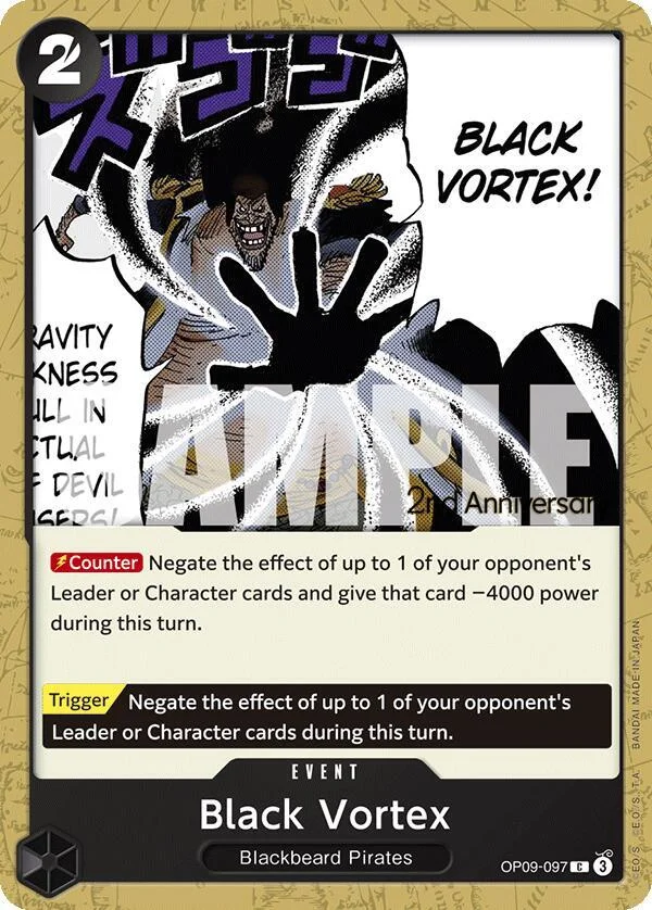 Black Vortex, Emperors in the New World: 2nd Anniversary Tournament Cards OP09-097