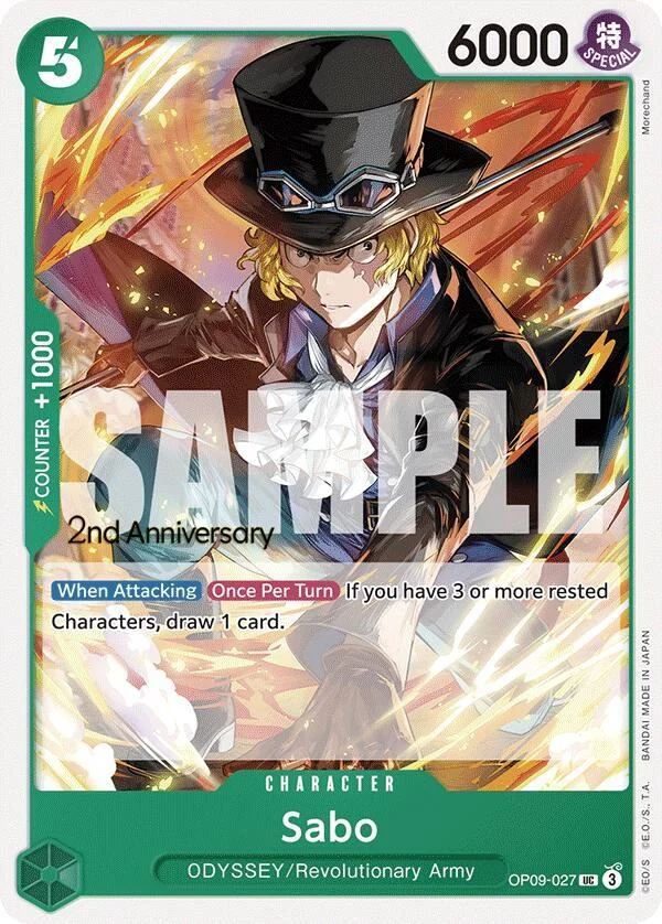 Sabo, Emperors in the New World: 2nd Anniversary Tournament Cards OP09-027