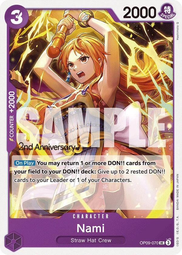Nami, Emperors in the New World: 2nd Anniversary Tournament Cards OP09-070