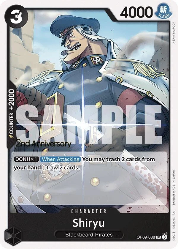 Shiryu, Emperors in the New World: 2nd Anniversary Tournament Cards OP09-088
