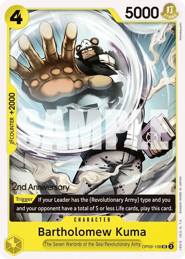 Bartholomew Kuma, Emperors in the New World: 2nd Anniversary Tournament Cards OP09-108