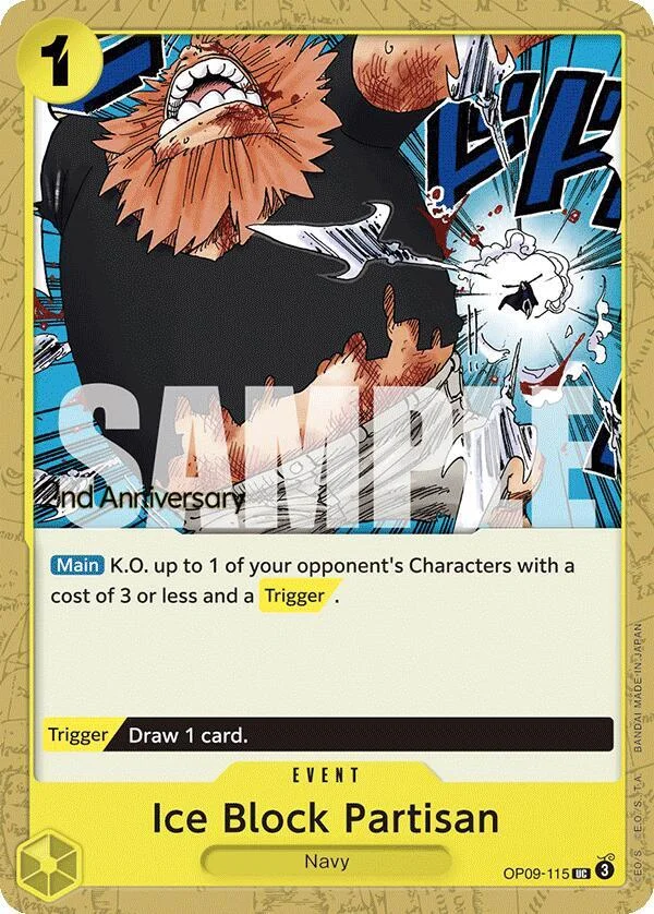Ice Block Partisan, Emperors in the New World: 2nd Anniversary Tournament Cards OP09-115