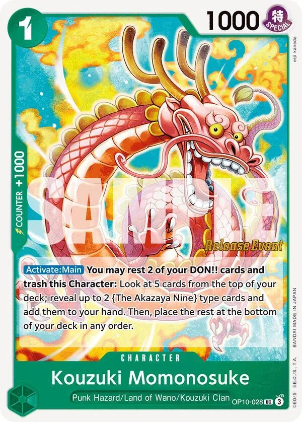 Kouzuki Momonosuke, Royal Blood Release Event Cards OP10-028