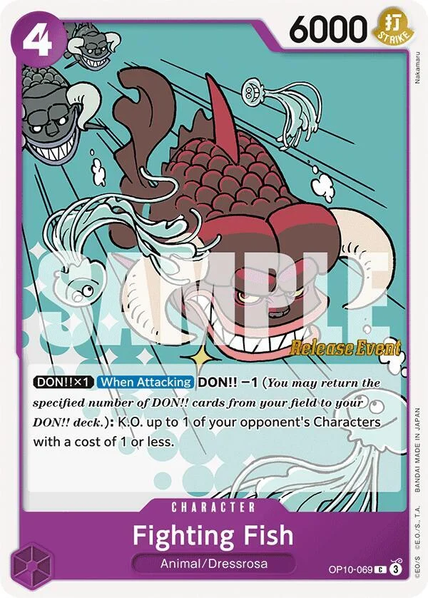 Fighting Fish, Royal Blood Release Event Cards OP10-069