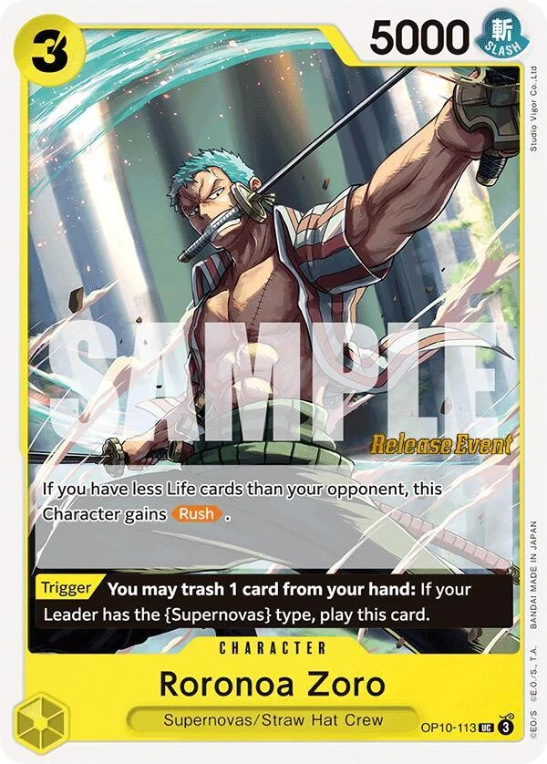 Roronoa Zoro, Royal Blood Release Event Cards OP10-113