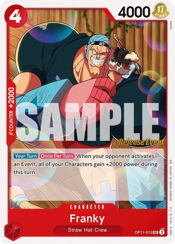 Franky, A Fist of Divine Speed Release Event Cards OP11-012