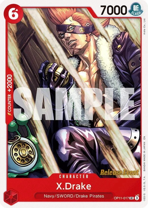 X.Drake, A Fist of Divine Speed Release Event Cards OP11-017
