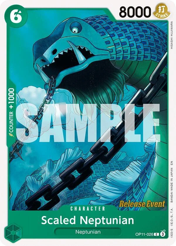 Scaled Neptunian, A Fist of Divine Speed Release Event Cards OP11-026