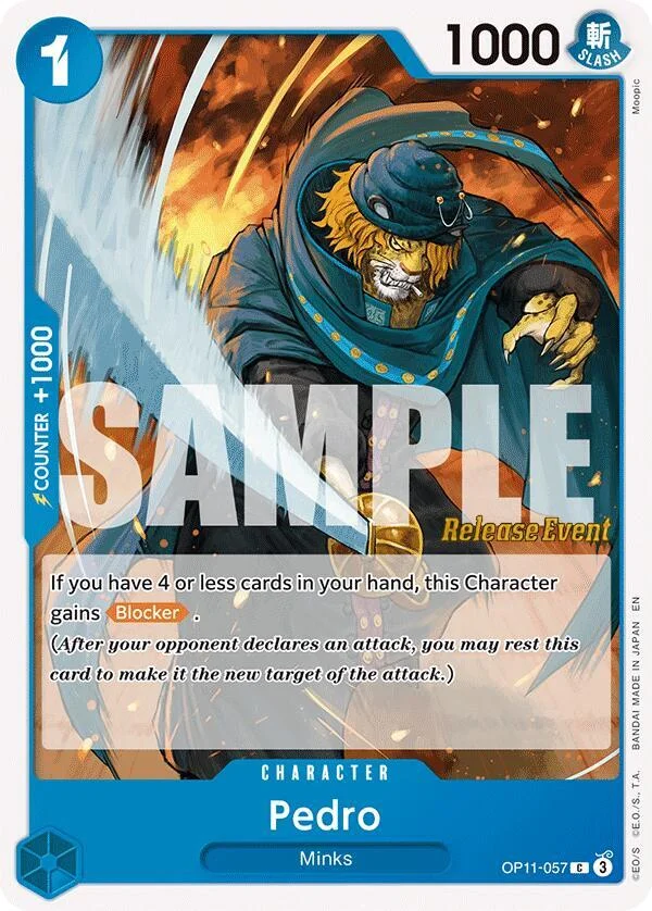 Pedro, A Fist of Divine Speed Release Event Cards OP11-057