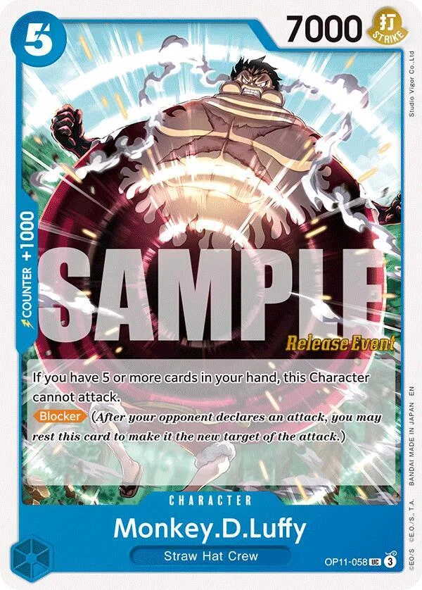 Monkey.D.Luffy, A Fist of Divine Speed Release Event Cards OP11-058