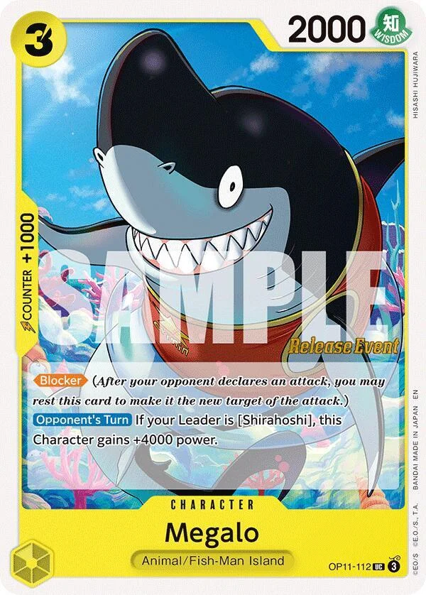 Megalo, A Fist of Divine Speed Release Event Cards OP11-112