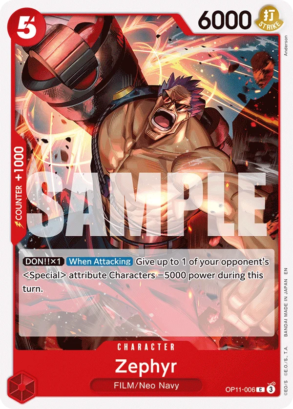 Zephyr, A Fist of Divine Speed OP11-006