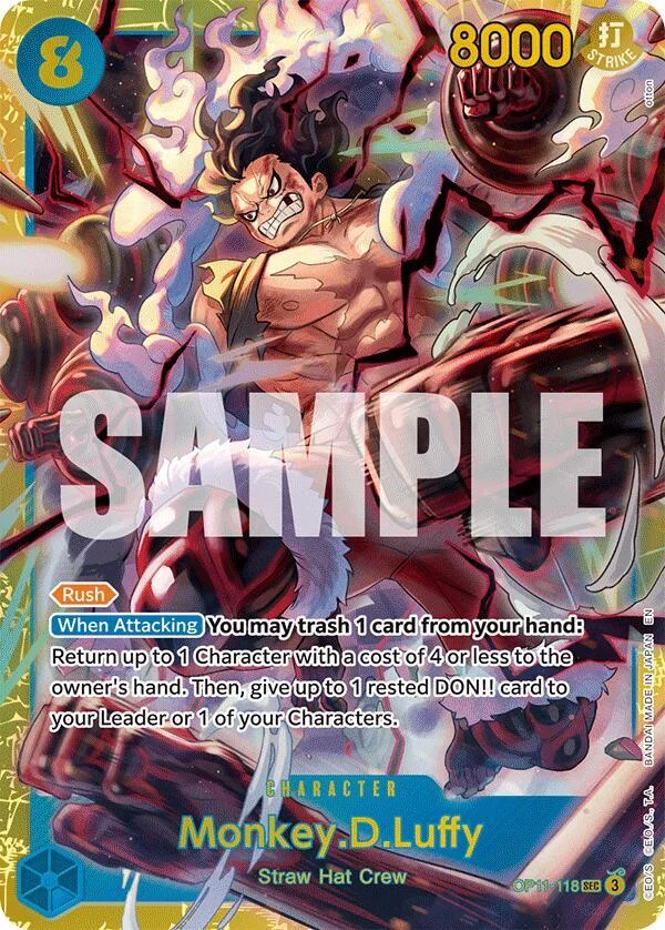 Monkey.D.Luffy, A Fist of Divine Speed OP11-118