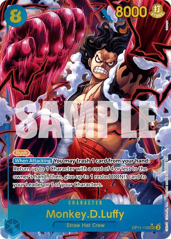 Monkey.D.Luffy, A Fist of Divine Speed OP11-118