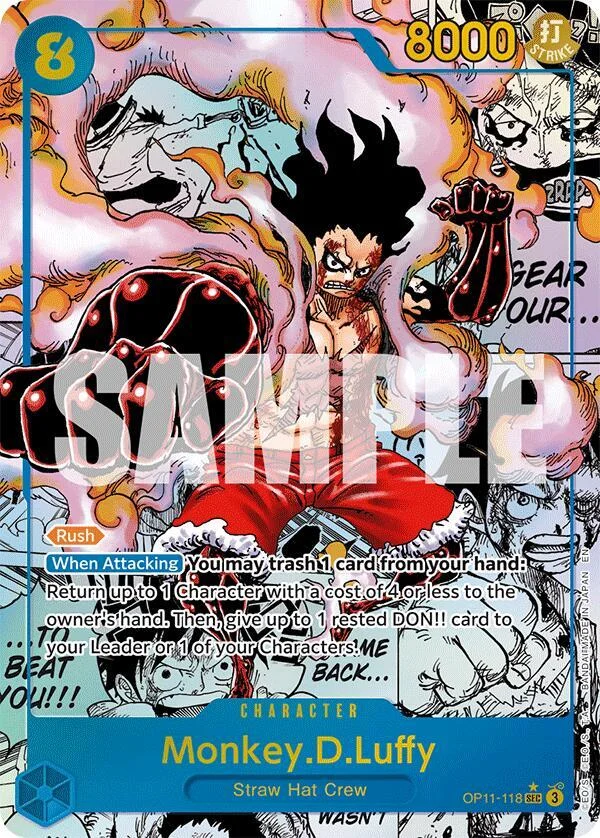 Monkey.D.Luffy, A Fist of Divine Speed OP11-118