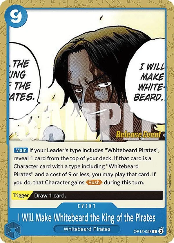 I Will Make Whitebeard the King of the Pirates, Legacy of the Master Release Event Cards OP12-058