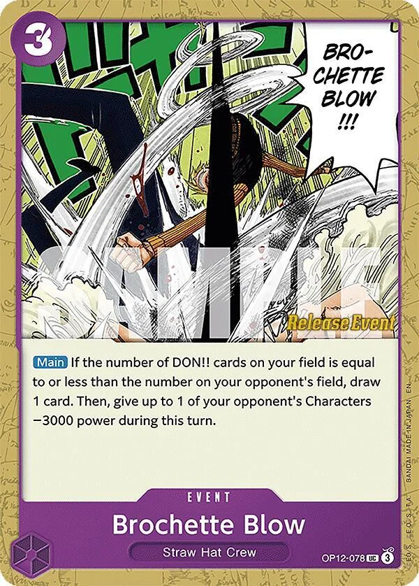 Brochette Blow, Legacy of the Master Release Event Cards OP12-078