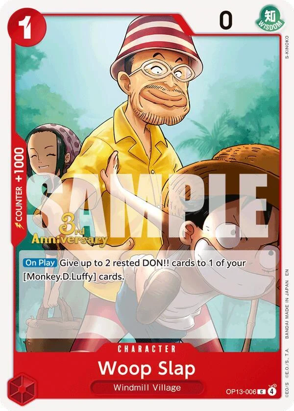 Woop Slap, Carrying On His Will: 3rd Anniversary Tournament Cards OP13-006