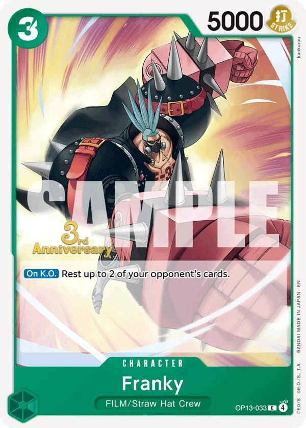 Franky, Carrying On His Will: 3rd Anniversary Tournament Cards OP13-033