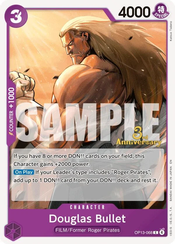 Douglas Bullet, Carrying On His Will: 3rd Anniversary Tournament Cards OP13-068