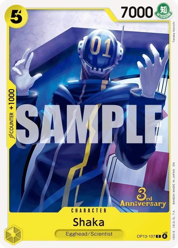 Shaka, Carrying On His Will: 3rd Anniversary Tournament Cards OP13-107