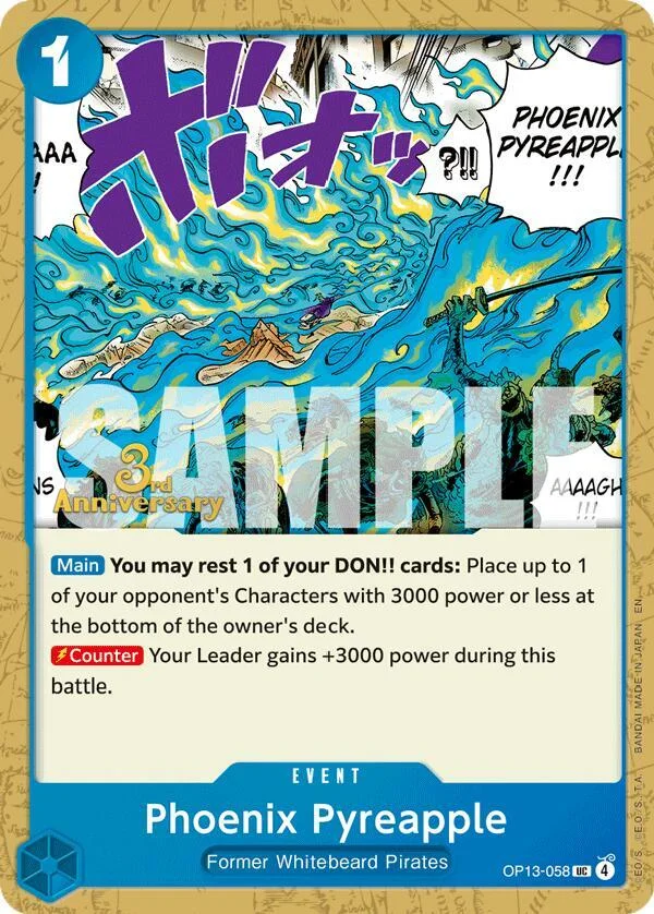 Phoenix Pyreapple, Carrying On His Will: 3rd Anniversary Tournament Cards OP13-058